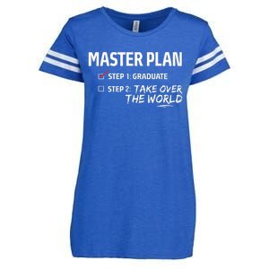 Master Plan Degree Academic Diploma Graduation Mba Graduate Enza Ladies Jersey Football T-Shirt