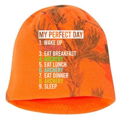 My Perfect Day Bow Archer Bow Hunter Archery Cool Gift Kati - Camo Knit Beanie