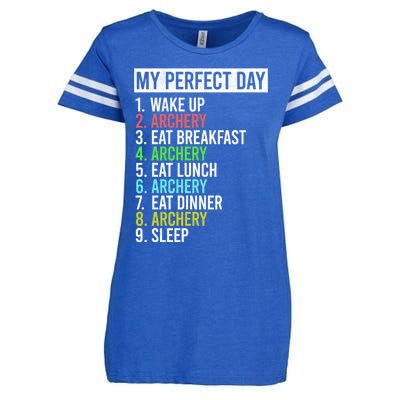 My Perfect Day Bow Archer Bow Hunter Archery Cool Gift Enza Ladies Jersey Football T-Shirt