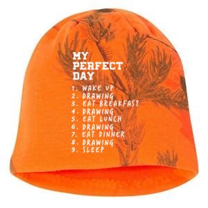 My Perfect Day Drawing Hobby Painting Pastime Funny Sayings Great Gift Kati - Camo Knit Beanie