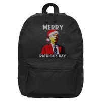 Merry Patricks Day Christmas Joe Biden Santa Hat Ugly Christmas 16 in Basic Backpack