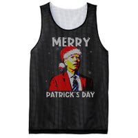 Merry Patricks Day Christmas Joe Biden Santa Hat Ugly Christmas Mesh Reversible Basketball Jersey Tank