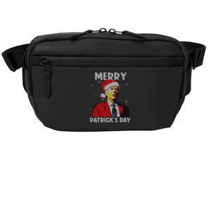 Merry Patricks Day Christmas Joe Biden Santa Hat Ugly Christmas Crossbody Pack