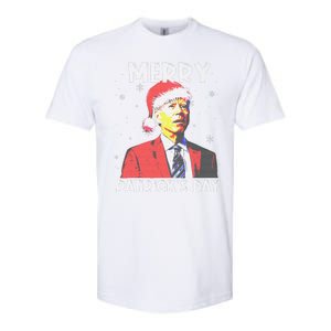 Merry Patricks Day Christmas Joe Biden Santa Hat Ugly Christmas Softstyle CVC T-Shirt