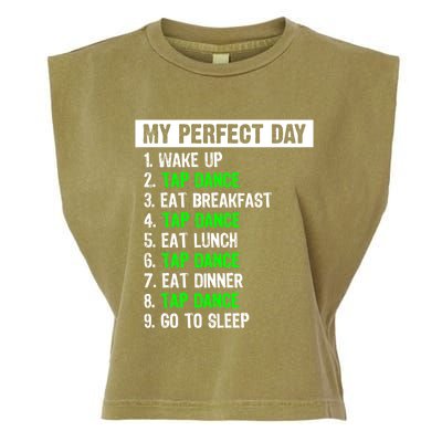 My Perfect Day Funny Tap Dancing Dancer Gift Funny Gift Garment-Dyed Women's Muscle Tee