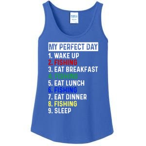 My Perfect Day Fishing Funny Fishing Meaningful Gift Ladies Essential Tank