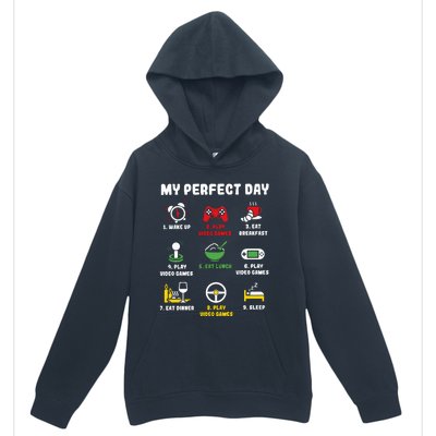 My Perfect Day Gamer Cool Gamer Video Game Urban Pullover Hoodie