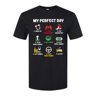 My Perfect Day Gamer Cool Gamer Video Game Softstyle CVC T-Shirt