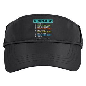 My Perfect Day Play Video Games Funny Gamer Adult Drive Performance Visor