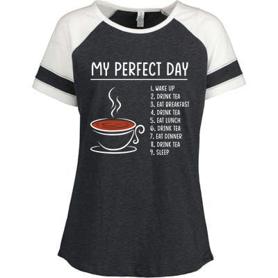 My Perfect Day Tea Cute Gift Enza Ladies Jersey Colorblock Tee