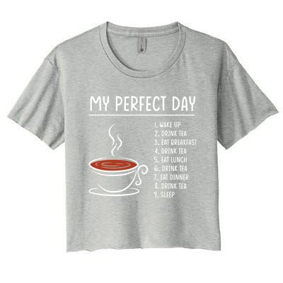 My Perfect Day Tea Cute Gift Women's Crop Top Tee