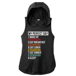 My Perfect Day For Coders And Programmers Gift Ladies PosiCharge Tri-Blend Wicking Draft Hoodie Tank