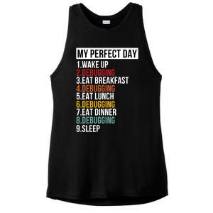 My Perfect Day For Coders And Programmers Gift Ladies PosiCharge Tri-Blend Wicking Tank