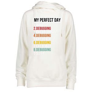 My Perfect Day For Coders And Programmers Gift Womens Funnel Neck Pullover Hood