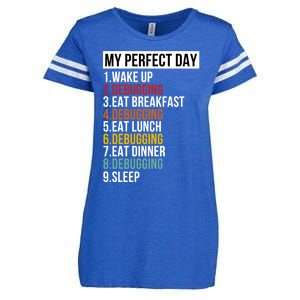 My Perfect Day For Coders And Programmers Gift Enza Ladies Jersey Football T-Shirt