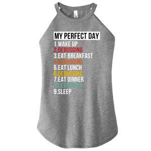 My Perfect Day For Coders And Programmers Gift Women's Perfect Tri Rocker Tank