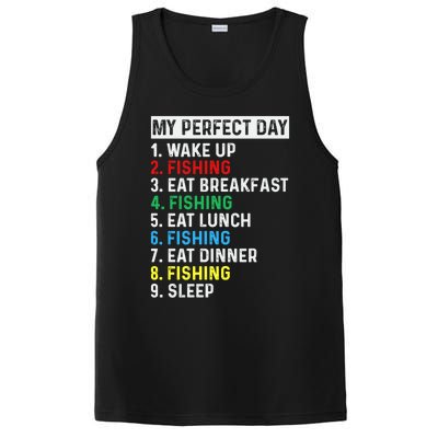 My Perfect Day Fishing Tee Gift PosiCharge Competitor Tank