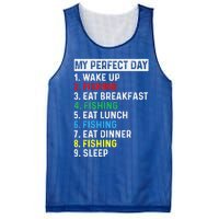 My Perfect Day Fishing Tee Gift Mesh Reversible Basketball Jersey Tank