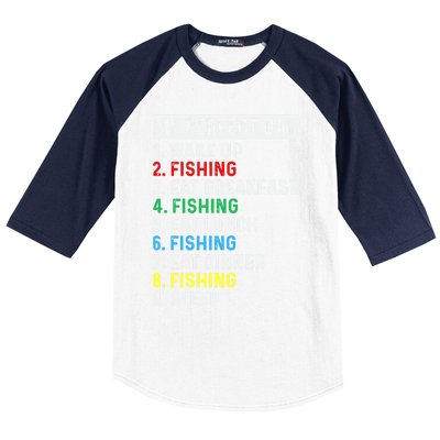 My Perfect Day Fishing Tee Gift Baseball Sleeve Shirt