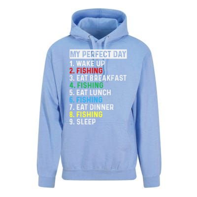 My Perfect Day Fishing Tee Gift Unisex Surf Hoodie