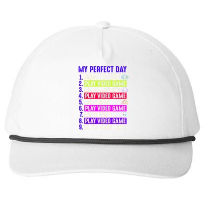 My Perfect Day Gamer Gift Snapback Five-Panel Rope Hat