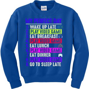 My Perfect Day Gamer Gift Kids Sweatshirt