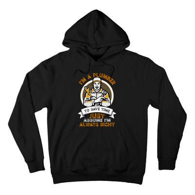 Men Plumber Dad – Plumbing Pipefitters Plumber Tall Hoodie