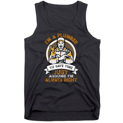 Men Plumber Dad – Plumbing Pipefitters Plumber Tank Top