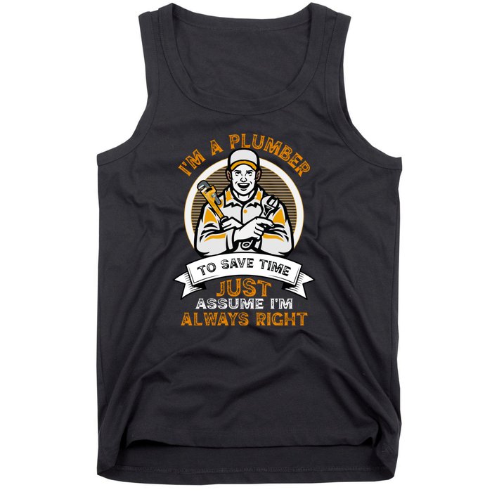 Men Plumber Dad – Plumbing Pipefitters Plumber Tank Top