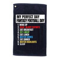 My Perfect Day Fantasy Football, Funny Fantasy Football Platinum Collection Golf Towel