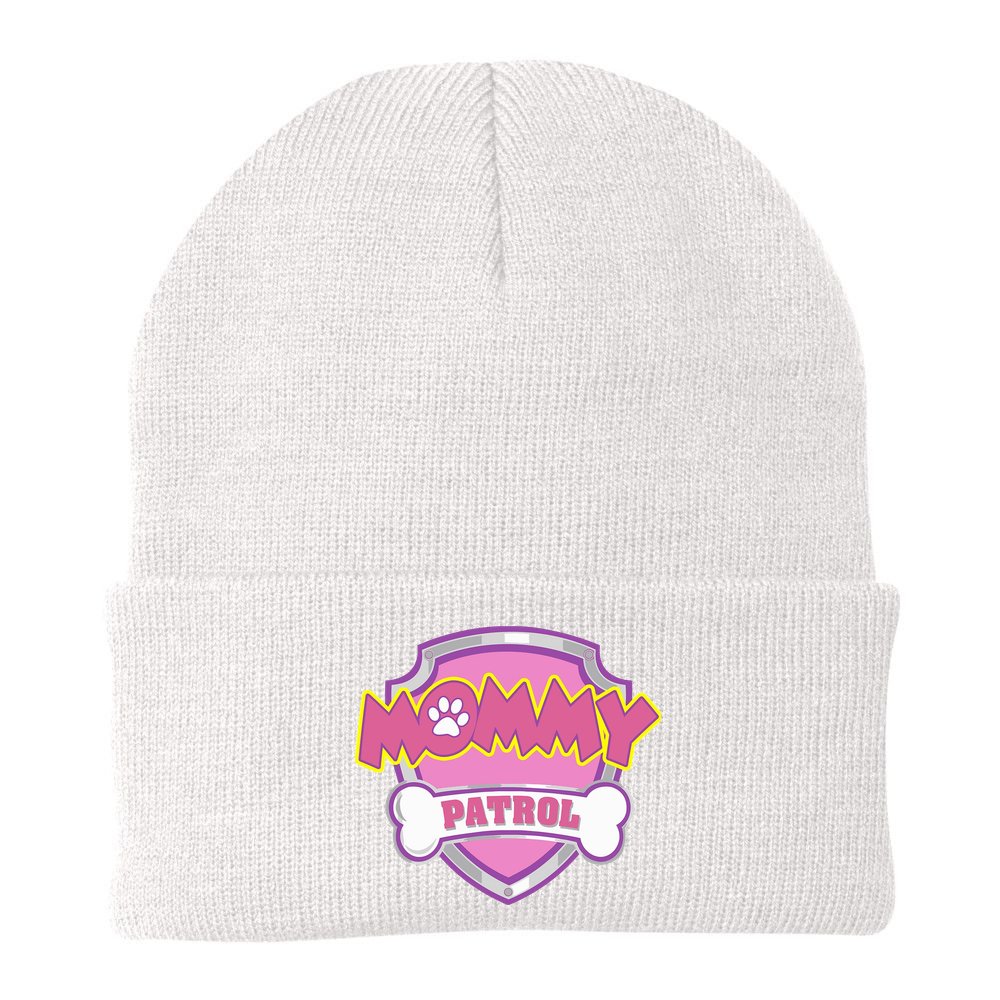 Mom Patrol Dog Mom Dad Beanie