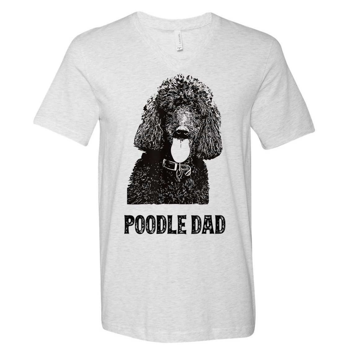 Mens Poodle Dad Standard Poodle Dad V-Neck T-Shirt