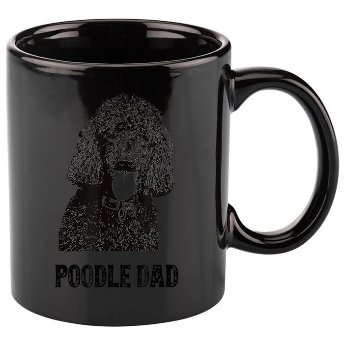 Mens Poodle Dad Standard Poodle Dad 11oz C Handle Ceramic Mug