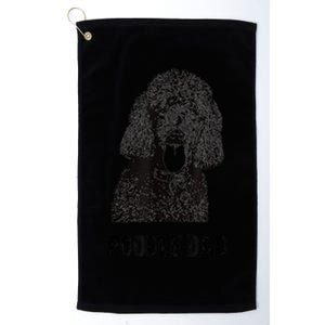 Mens Poodle Dad Standard Poodle Dad Platinum Collection Golf Towel