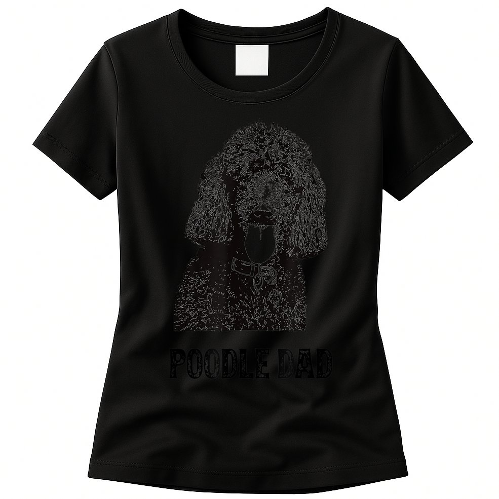 Mens Poodle Dad Standard Poodle Dad Womens T-Shirt