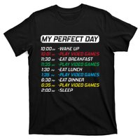 My Perfect Day Video Games Funny Gamer T-Shirt