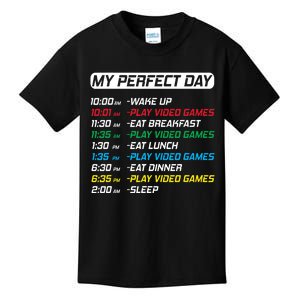 My Perfect Day Video Games Funny Gamer Kids T-Shirt