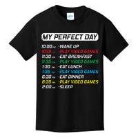 My Perfect Day Video Games Funny Gamer Kids T-Shirt