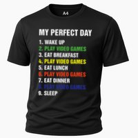 My Perfect Day Gaming Video Gamer Gifts Cooling Performance Crew T-Shirt