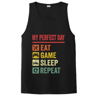 My Perfect Day Video Games Funny Cool Gamer Tee Gift PosiCharge Competitor Tank