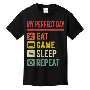 My Perfect Day Video Games Funny Cool Gamer Tee Gift Kids T-Shirt