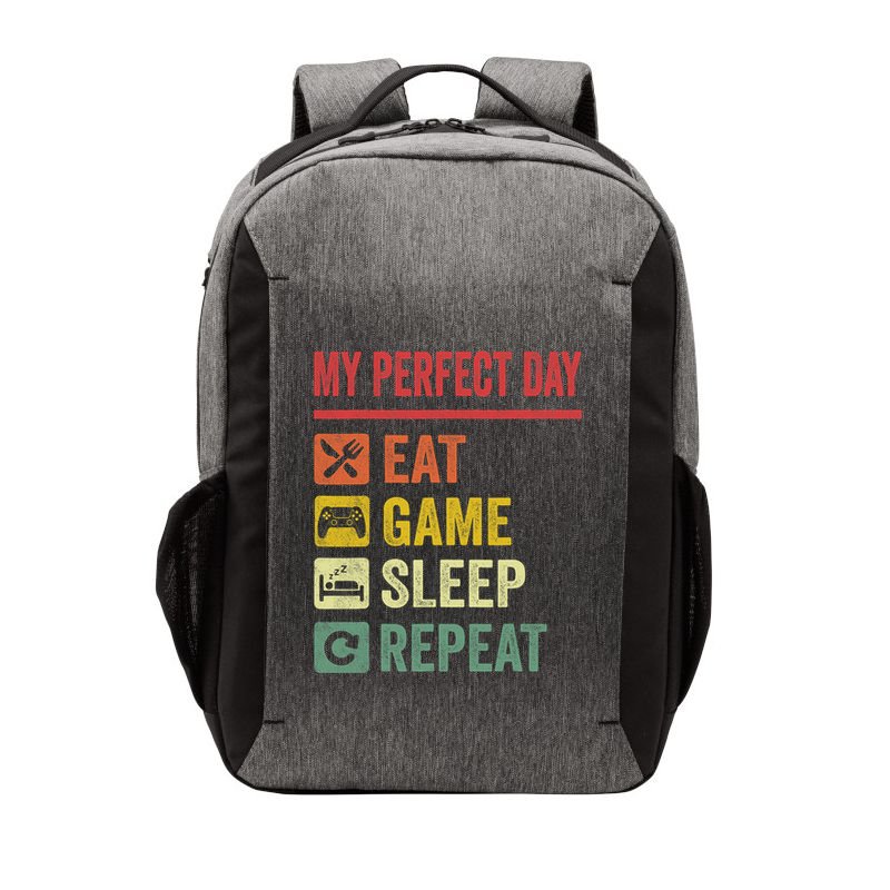 My Perfect Day Video Games Funny Cool Gamer Tee Gift Vector Backpack