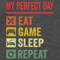 My Perfect Day Video Games Funny Cool Gamer Tee Gift Vector Backpack
