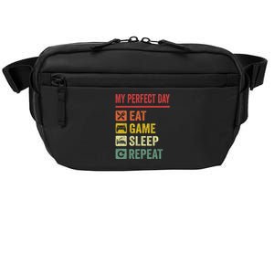 My Perfect Day Video Games Funny Cool Gamer Tee Gift Crossbody Pack