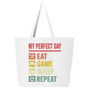 My Perfect Day Video Games Funny Cool Gamer Tee Gift 25L Jumbo Tote