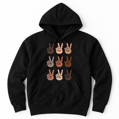 Melanin Peace Diversity Beauty Has No Skin Tone Black Pride Hoodie