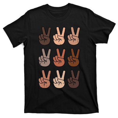 Melanin Peace Diversity Beauty Has No Skin Tone Black Pride T-Shirt