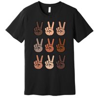 Melanin Peace Diversity Beauty Has No Skin Tone Black Pride Premium T-Shirt