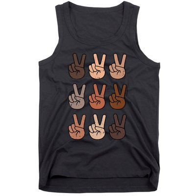 Melanin Peace Diversity Beauty Has No Skin Tone Black Pride Tank Top