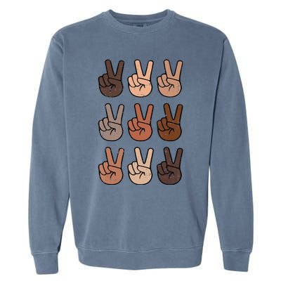 Melanin Peace Diversity Beauty Has No Skin Tone Black Pride Garment-Dyed Sweatshirt